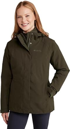 Mountain Warehouse Alaskan Womens 3 in 1 Short Jacket - IsoDry, Waterproof 10,000Mm & Breathable Coat with Taped Seams - Best for Autumn Winter, Outdoors & Wet Weather - متتبع أسعار Amazon.sa