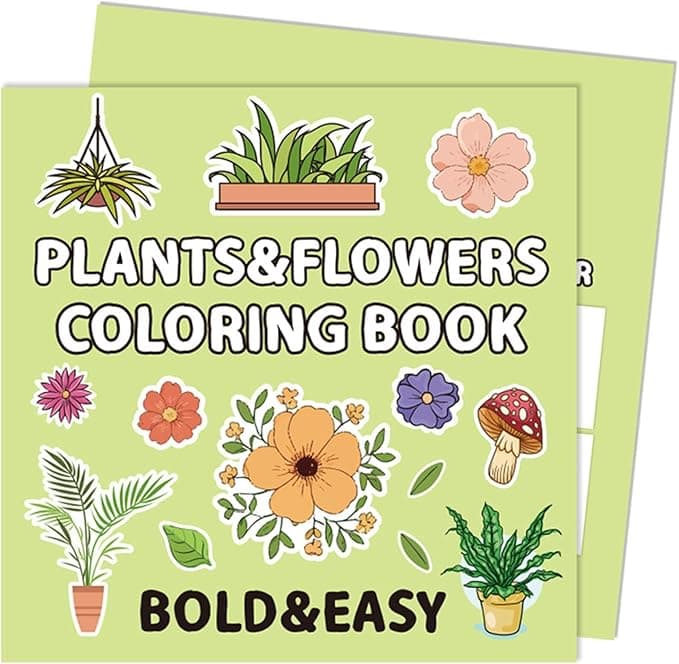 Flower Coloring Book, Cozy Plant Creative Stress Relief Drawing Books For Kids on Amazon.ae - Price Tracker