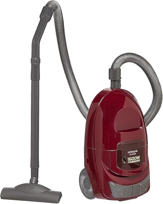 Hitachi 1600W Powerful Bagless Vacuum Cleaner, High Suction Power With 5L Big Dust Capacity, Cloth Filter, Blower Function, Rug, Floor &amp; Crevice Nozzle, Brush, CVW160024CBSWR on Amazon.ae - Price Tracker