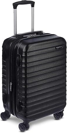 Amazon Basics Hardside Carry On Spinner Luggage- 21 inch (55cm), Material: ABS, Black on Amazon.ae - Price Tracker