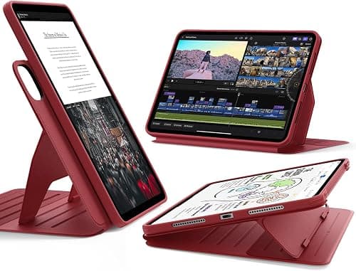 ESR for iPad Pro 11 Inch Case M2(2024), Rotating Case with Removable Magnetic Cover, Adjustable Portrait/Landscape Stand with Raised Screen View, 9 Standing Angles, Shift Series, Red on Amazon.ae - Price Tracker