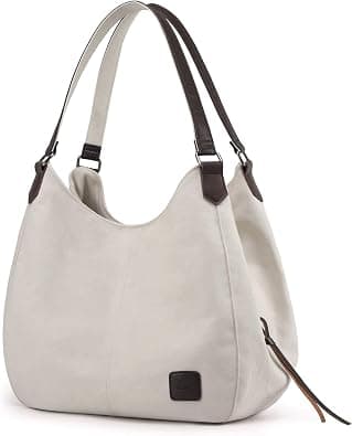 Women's Multi-pocket Shoulder Bag Fashion Cotton Canvas Handbag Tote Purse on Amazon - Best Deal Finder