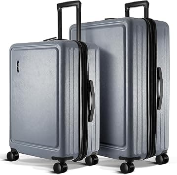 TRAVELARIM Non-Expandable, Grey, 2 Piece Set (24"/28"), 24 Inch and 28 Inch Luggage Set on Amazon - Best Deal Finder