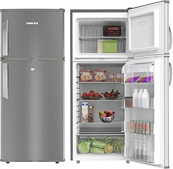 Nikai 320L Double Door Top Mount Refrigerator, 2 Glass Shelves & Bottle Storage Racks, Power Saving R600A Gas, CFC Free, Silent Operation Best for Home, Office with Child Lock Key – NRF320DN5S Silver on Amazon.ae - Price Tracker