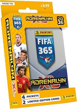 Panini FIFA 365, 2026 Adrenalyn XL, Mini Tin, Pack of 4, 26 Collectible Football Trading Cards, Features Over 300 Players (Assorted) - Amazon.ae Price Tracker