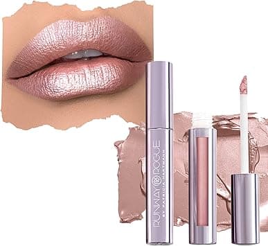 Runway Rogue Pearl Glam Long Wear Shimmer Liquid Lipstick, Nude/Pale-Pink Lipstick with Silver and Gold Shimmer, ‘Soft Box’ on Amazon.ae - Price Tracker
