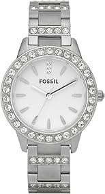 Fossil Jesse Women's Watch with Crystal Accents and Self-Adjustable Stainless Steel Bracelet Band - Best Deal Finder