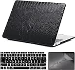 Compatible with MacBook Pro 13 Inch Case 2022-2016, A2338 M1 M2/A2289/A2251/A2159/A1989/A1706 with Touch Bar & Touch ID, PU Leather Hard Case with Keyboard Cover & Screen Protector, Black - Amazon.ae Price Tracker