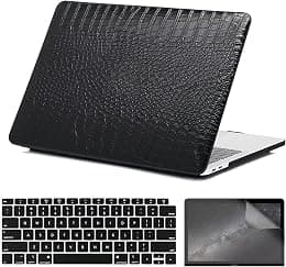 Compatible with MacBook Pro 13 Inch Case 2022-2016, A2338 M1 M2/A2289/A2251/A2159/A1989/A1706 with Touch Bar & Touch ID, PU Leather Hard Case with Keyboard Cover & Screen Protector, Black - Amazon.ae Price Tracker
