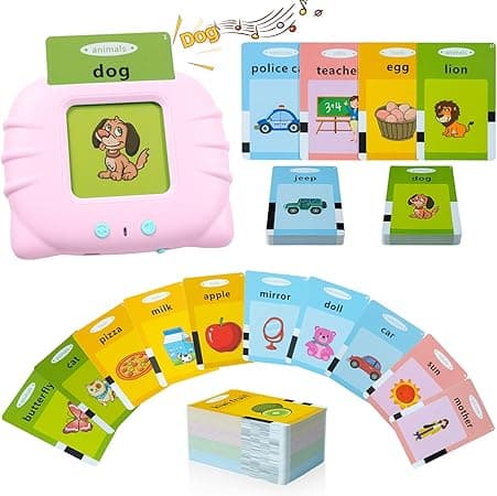 QuTZ Talking Flash Cards Learning Toys for Toddlers 2 3 4 5 6 Years Old with Sound Effect, Toddler Toys for Girls and Boys, 224 Sight Words Learning and Pronunciation, Birthday Christmas Pink on Amazon.ae - Price Tracker