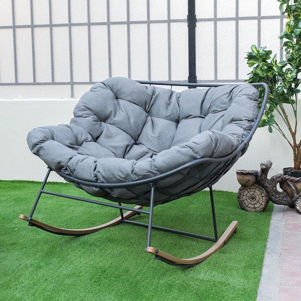 Danube Home Emily Relaxing Chair - Modern Design Garden Furniture for Outdoor Bench Seating, Terrace, Lawn, Patio, Balcony - Grey on Amazon.ae - Price Tracker