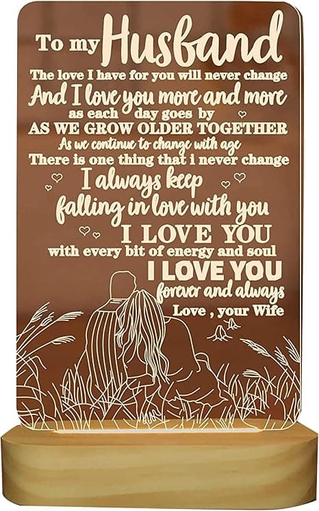 Sulfar 3D Illusion LED Night Lamp – Romantic Gifts for Husband from Wife, I Love You Light for Birthday, Anniversary, Valentine's Day, Ideal Decorative Gift for Him on Amazon.ae - Price Tracker