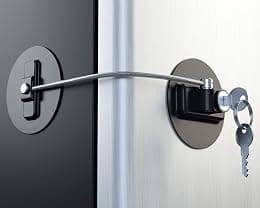 MUIN Highly Secured Refrigerator Lock with Key – Mini Refrigerator Door Lock for Children and Adults – Multi Functional Lock for Securing Fridge, Drawers and Health Products (Black) - Best Deal Finder