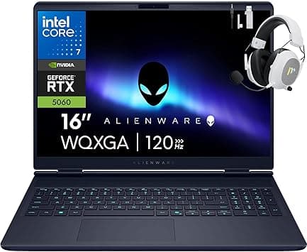 Alienware 16 Aurora Laptop, 16" WQXGA 120Hz Display, Intel Core 7-240H Series 2, NVIDIA GeForce RTX 5060 8GB GDDR7, 32GB DDR5 RAM, 1TB PCIe 4.0 SSD, Wi-Fi 7, Win 11 Home, w/Mytrix Accessory - Blue on Amazon.ae - Price Tracker