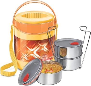 Milton Lunch Box for Office Econa Delux 3 Container Hot Yellow على Amazon.ae - متتبع الأسعار