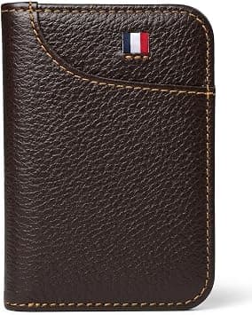 Men's Wallets Thin Wallet Men Short Credit Card Holder Small Front Pocket Money Clips Bifold Slim Purse, 9 card slots, can hold cards, bank cards, driver's license (Coffee Brown) on Amazon.ae - Price Tracker