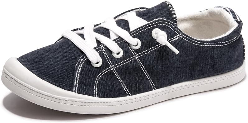 Women's Slip On Canvas Sneaker Low Top Casual Walking Shoes Classic Comfort Flat Fashion Sneakers on Amazon.ae - Price Tracker