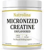 Natrolina 100% Micronized Creatine Monohydrate Powder (Unflavoured)-400g/80 Servings| Premium Muscle Building Support, Boost Energy & Performance - Best Deal Finder