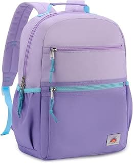 School Bag for Teen,Vaschy Lightweight Water Resistant Kids Toddller Backpack Boys Girls Plain Color-block Kids Bookbag Daypack with Two Sizes - Best Deal Finder