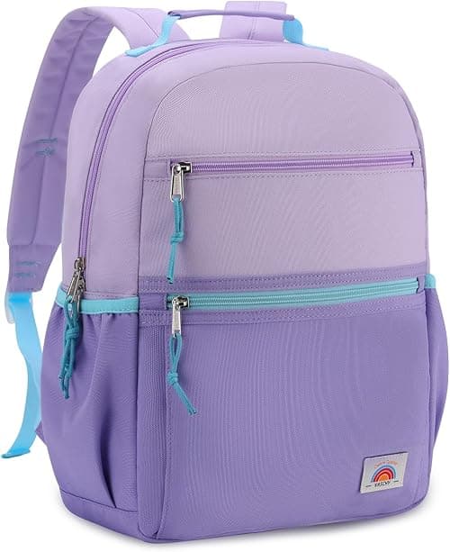 School Bag for Teen,Vaschy Lightweight Water Resistant Kids Toddller Backpack Boys Girls Plain Color-block Kids Bookbag Daypack with Two Sizes on Amazon.ae - Price Tracker