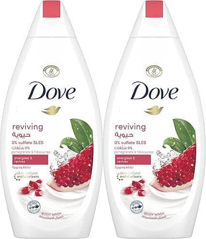 Dove Go Fresh Refreshing Body Wash with Renew Blend technology, Pomegranate and Hibiscus Tea, with ¼ Moisturising Cream, 250ml (Pack of 2) on Amazon.ae - Price Tracker