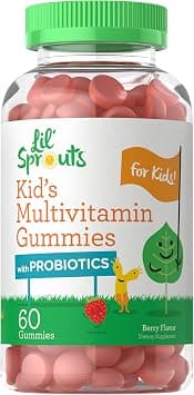 Carlyle Kids Multivitamin Gummies with Probiotics | 60 Chewables | Berry Flavor | Vegetarian, Non-GMO, Gluten Free Children's Supplement | by Lil' Sprouts | Packaging May Vary على Amazon.ae - متتبع الأسعار
