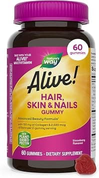 Nature's Way Alive! Hair, Skin & Nail Advanced Beauty Formula (60 Strawberry Flavored Gummies) on Amazon - Best Deal Finder