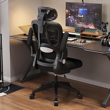 Office Chair Hollow Breathable and not Stuffy Ergonomic Chair with Adjustable Lumbar Support, Mesh Computer Chair, Executive Chairs for Office Support with Wheel Armrests and Headrest(Black) على Amazon.ae - متتبع الأسعار
