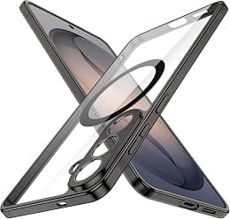 JETech Magnetic Slim Case for Samsung Galaxy S26, Compatible with MagSafe, Camera Lens Full Protection, Ultra-Thin Lightweight Clear Minimalist Protective Phone Cover (Black) - Best Deal Finder