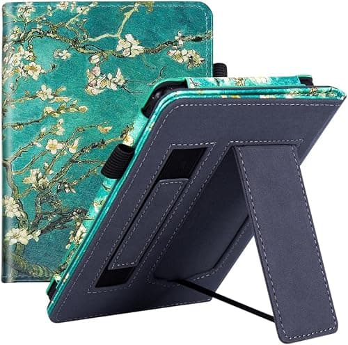 Gruattreay Leather Case for Kindle Paperwhite 12th (7 inch) (2024),Anti-fall Kindle Case with Auto Sleep/Wake & Hand Strap & Stand,Anti-friction Kids-Friendly Protective Cover (Flower) على Amazon.ae - متتبع الأسعار