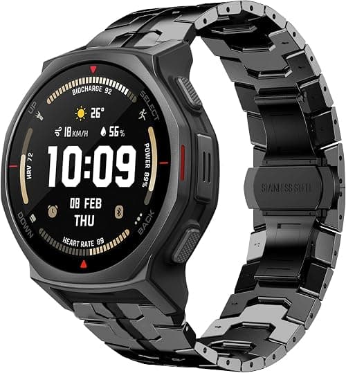 Uhrenarmband Kompatibel mit Amazfit T-Rex 3, Metall Armband, Edelstahl Ersatzarmband, Damen Herren Metallarmband für Amazfit T-Rex 3 on Amazon.ae - Price Tracker