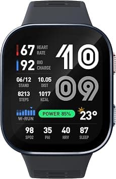 Amazfit Bip Max 50mm Smartwatch, 2.07" AMOLED Display, 20 Days of Battery, GPS, 4GB Storage, Offline Maps, Fitness Tracker, Hybrid Training, 150+ Sports, HYROX Mode, 5 ATM for Android & iPhone, Blue على Amazon.ae - متتبع الأسعار