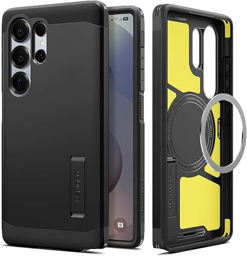 Spigen Tough Armor MagFit for Samsung Galaxy S25 ULTRA case cover [MagSafe Compatible] - Black on Amazon.ae - Price Tracker