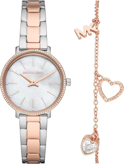 Michael Kors Pyper Mini Women's Watch, Stainless Steel Watch for Women with Steel, Leather, or Silicone Band على Amazon.ae - متتبع الأسعار