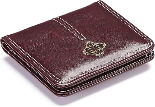 Women's Small Purse with RFID Protection, Mini Short Purse Women Leather with Zip Wallet, Exquisite Coin Compartment Wallet, wine red on Amazon.ae - Price Tracker