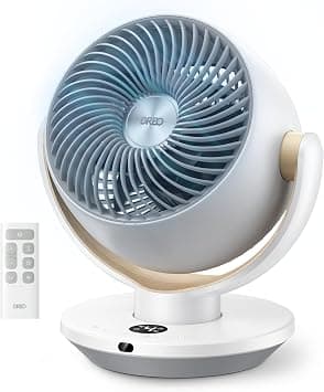 Dreo Fan for Bedroom, Desk Air Circulator Fans with Remote, 11 Inch Table Fan for Whole Room, 60ft Powerful Airflow, 120° Vertical Manual and 90° Oscillating, 4 Speeds, 8H Timer, 28dB Quiet, Home على Amazon.ae - متتبع الأسعار
