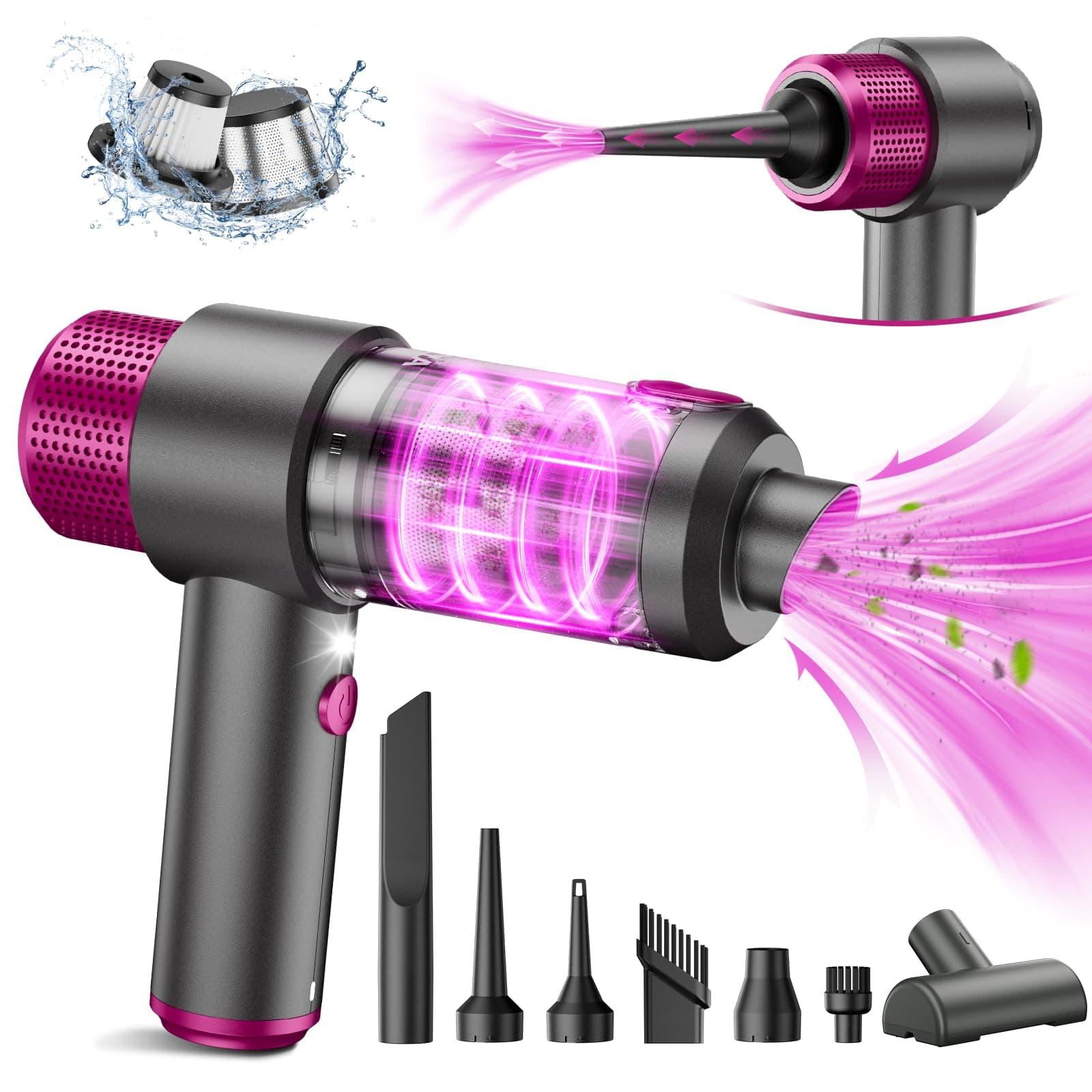 EYYA Handheld Car Vacuum Cleaner Cordless, 15000PA High Power Car Vacuum Cleaner & Air Duster, 4-in-1 Portable Mini with LED Light, Hand Held Vacuum Cleaner for Car Home Office on Amazon.ae - Price Tracker