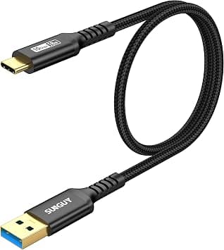 SUNGUY 10Gbps Android Auto USB C Cable, 1.5FT 3A USB 3.1 Gen 2 Fast Charging & Data Transfer USB C CarPlay Cable, Compatible with iPhone 15/15 Pro Max, Galaxy S22 S21 Note 20, Pixel 6 5 (Black) on Amazon.ae - Price Tracker