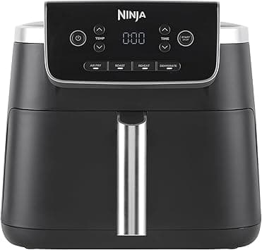 Ninja Air Fryer PRO 4.7L, Single Tray, 4-in-1, Air Fryer, Roasting, Warming, Drying, For 1-2 Servings, Digital, For Frozen Food, Nonstick Tray & Basket, 2000W, Black AF140EU on Amazon.ae - Price Tracker