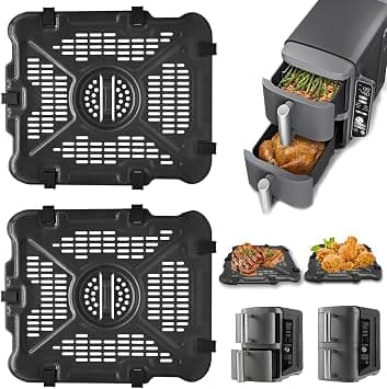 GWYSY Air Fryer Replacement Tray for Ninja SL401 DoubleStack XL 2-Basket, 2 Packs Air Fryer Grill Plate Tray Accessories, Dishwasher Safe على Amazon.ae - متتبع الأسعار