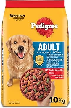 Pedigree Dog Food, Beef & Vegetables Flavour Dog Food Dry, 10Kg, Complete & Balanced Dog Dry Food For Adult Dogs - Amazon.ae Price Tracker