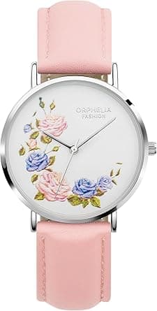 Orphelia Fashion Womens Analogue Watch Floral with Leather Strap on Amazon.ae - Price Tracker