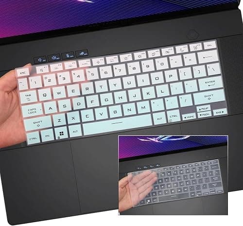 Gruattreay 4-Pack Keyboard Cover Compatible with ASUS ROG Zephyrus G14 (2024) GA403 14-inch Laptop Notebook Silicone TPU Keyboard Protector Skin (2Clear+2Gradient Green) على Amazon.ae - متتبع الأسعار