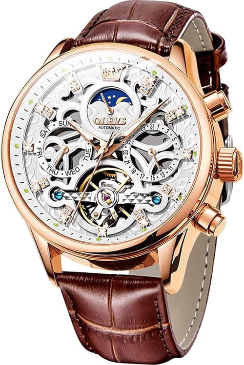 OLEVS Ladies Luxury Gold Silver Stainless Steel Quartz Watch Waterproof Date على Amazon.ae - متتبع الأسعار