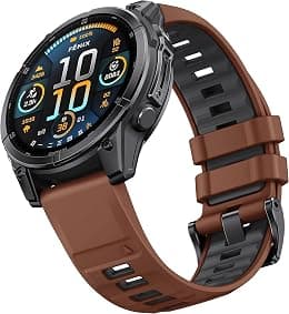 Dado Double Color Silicone Band 26 mm width Compatible with Garmin Fenix 8 | Fenix 7X | Fenix 6X | Fenix 5X | Fenix 5P | 5 Plus | Fenix 6X Pro | Tactix 7 Pro | Enduro 2 | Mk2i/3i - Best Deal Finder