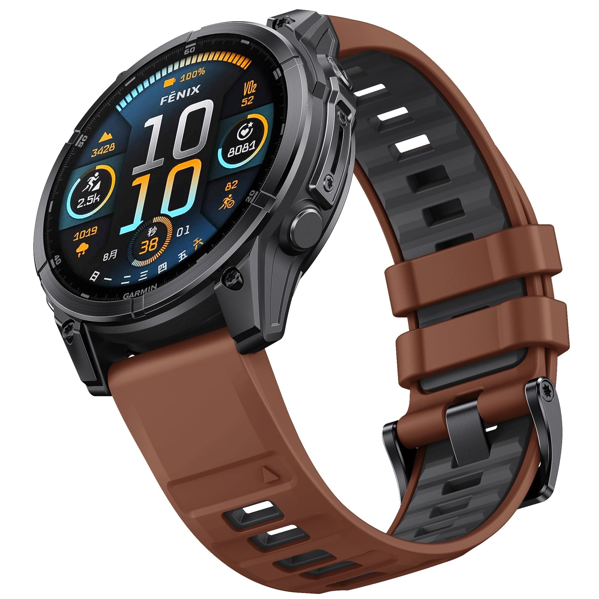 Dado Double Color Silicone Band 26 mm width Compatible with Garmin Fenix 8 | Fenix 7X | Fenix 6X | Fenix 5X | Fenix 5P | 5 Plus | Fenix 6X Pro | Tactix 7 Pro | Enduro 2 | Mk2i/3i on Amazon.ae - Price Tracker