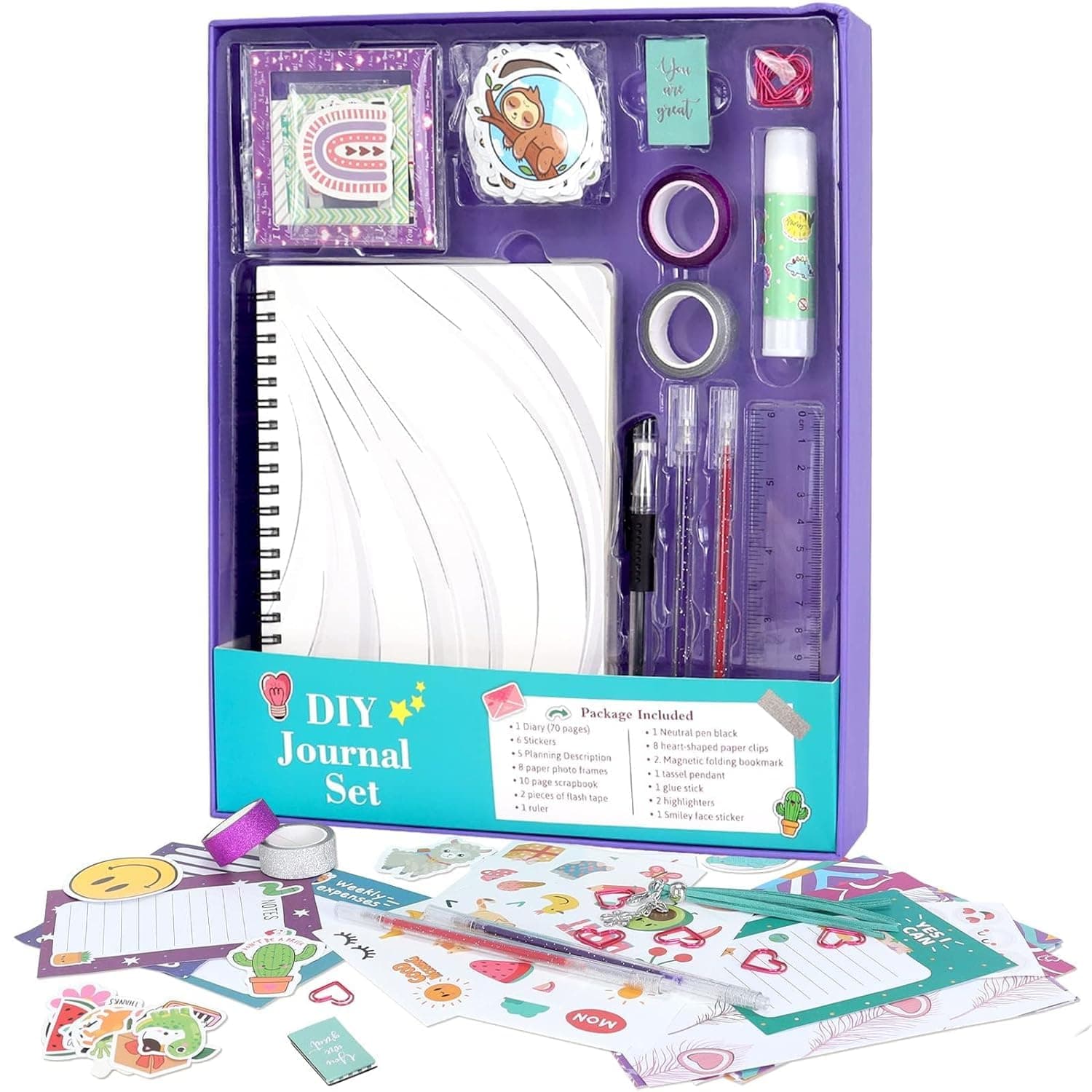KASTWAVE DIY Journal Kit for Girls - Great Gift for Girls Ages 8 9 10 11 12 13 14 Year Old - Cool Birthday Gifts Ideas for Teen Age Girls - Crafts Stuff for Tween - Scrapbook & Diary Supplies Set on Amazon.ae - Price Tracker