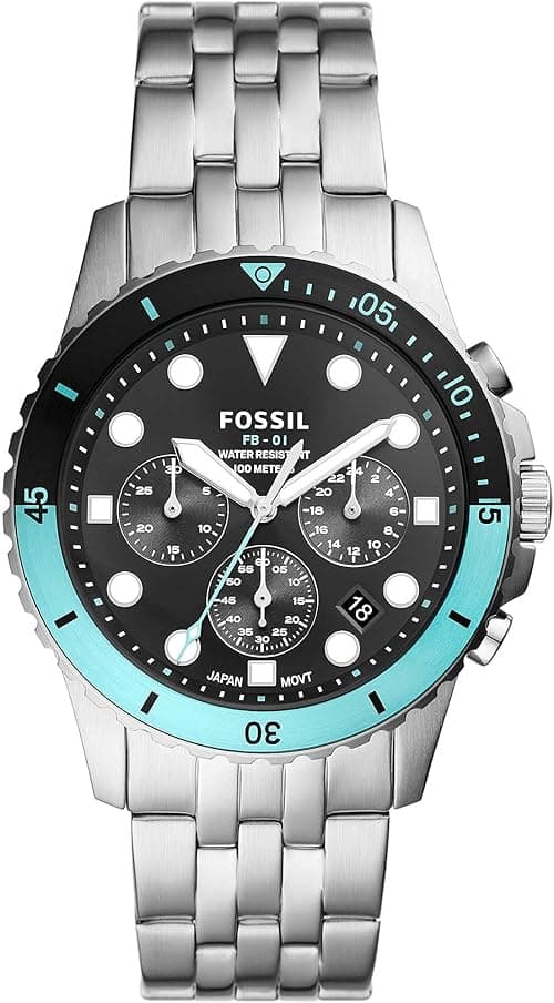 Fossil Men's FB - 01 Chronograph, Stainless Steel Watch, FS5827 on Amazon.ae - Price Tracker