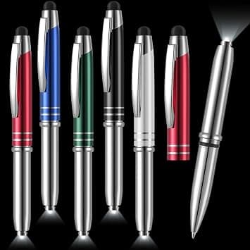 SYOSI Stylus Pen for Touchscreen Devices, 5 Pcs Multi-Function Capacitive Pen With LED Flashlight, Ballpoint Pen 1.0 mm Black Ink Metal Pen Stylus Pen for Touch Screens, 3 In 1 Stylus Ballpoint Pen on Amazon.ae - Price Tracker