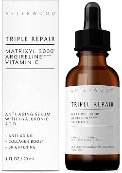 ASTERWOOD NATURALS Matrixyl 3000, Argireline Peptide, Vitamin C Serum with Organic Hyaluronic Acid- 1oz on Amazon.ae - Price Tracker
